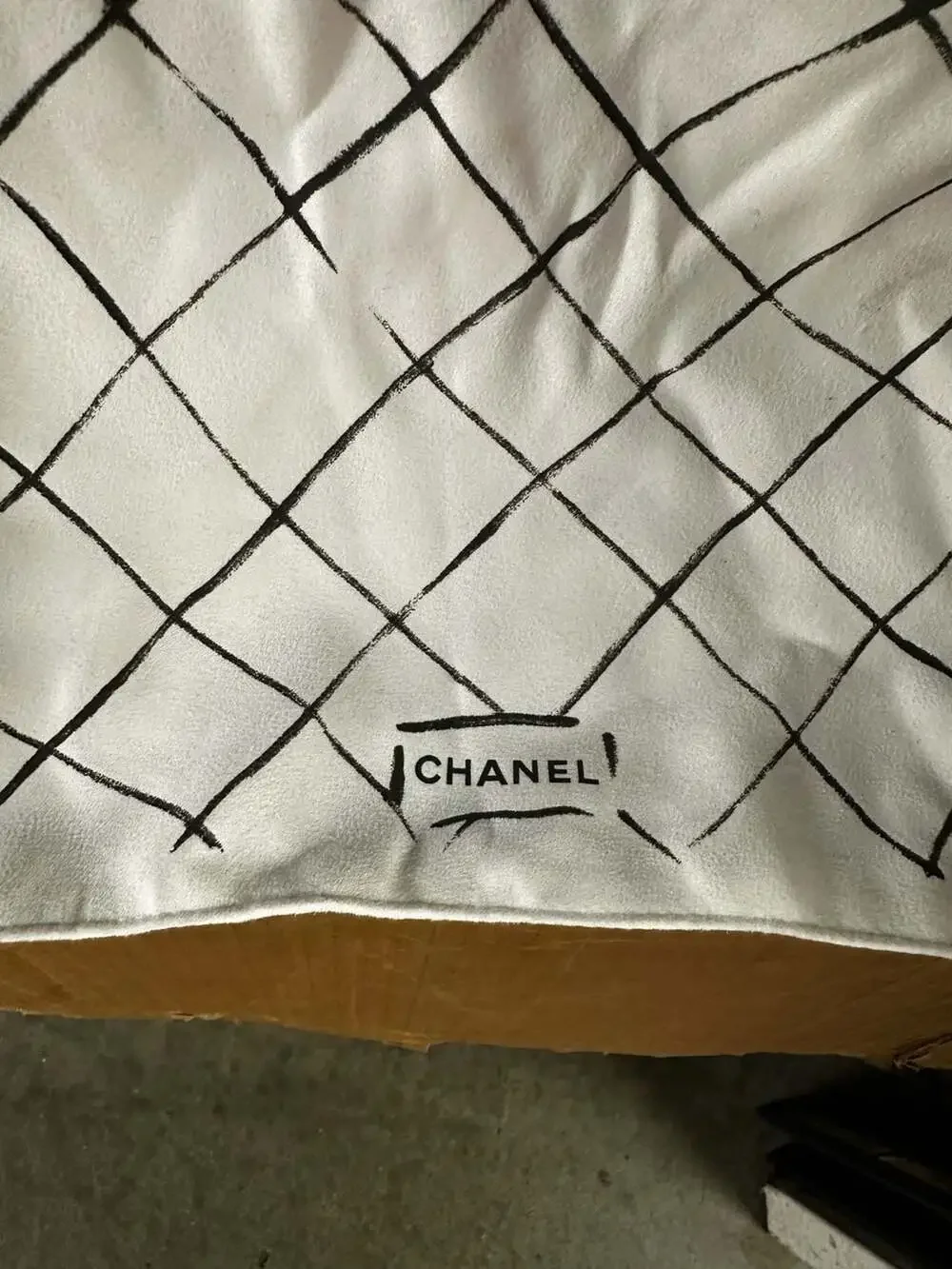 Chanel Authentic Karl Lagerfeld Illustration Quilted Dust Bag
